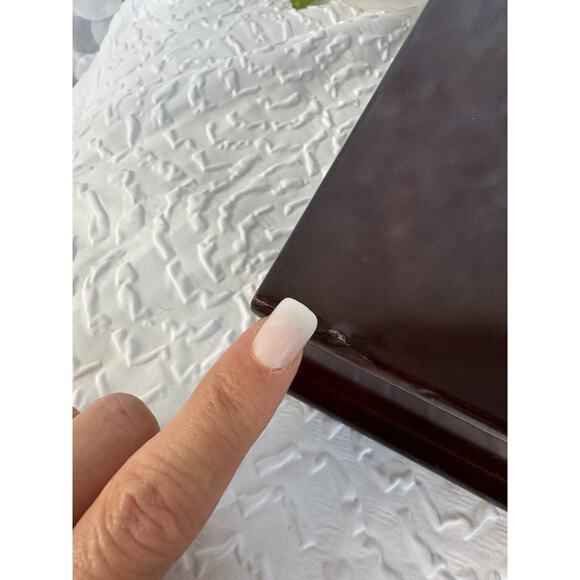 Vintage Bombay Company Wood Sloped Hinged Lid Desk Organizer Keepsakes Box - Picture 10 of 13